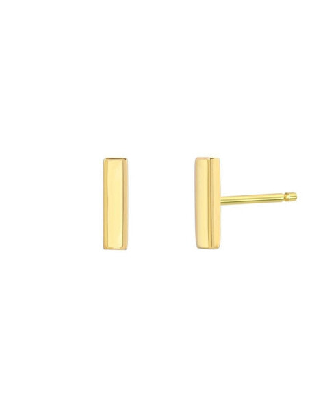 Серьги Zoe Lev gold Bar 14K Yellow Gold Stud