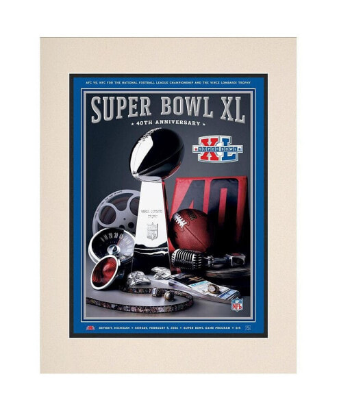 2006 Steelers vs Seahawks 10.5" x 14" Matted Super Bowl XL Program