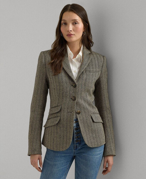 Women's Herringbone Tweed Blazer