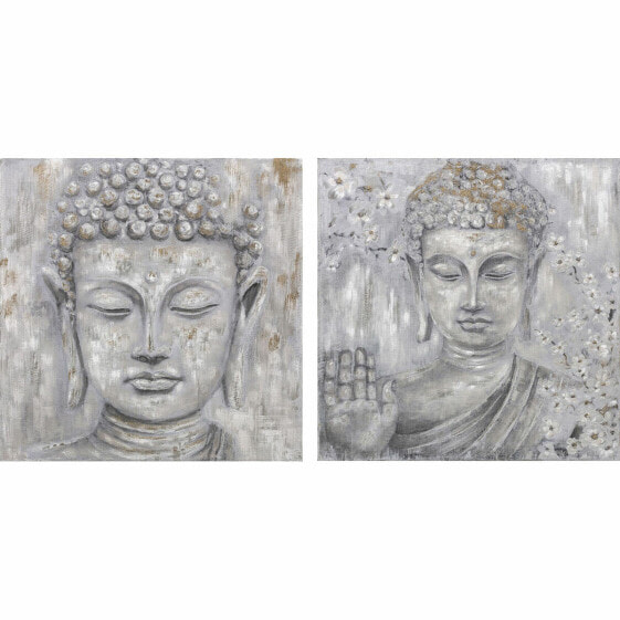 Картина DKD Home Decor 100 x 2,4 x 100 cm Будда Восточный (2 штук)