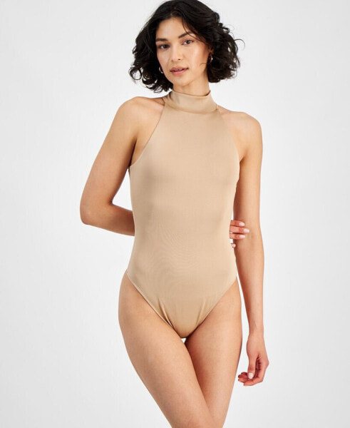 Women's Sleeveless Mock Neck Bodysuit, Created for Macy's