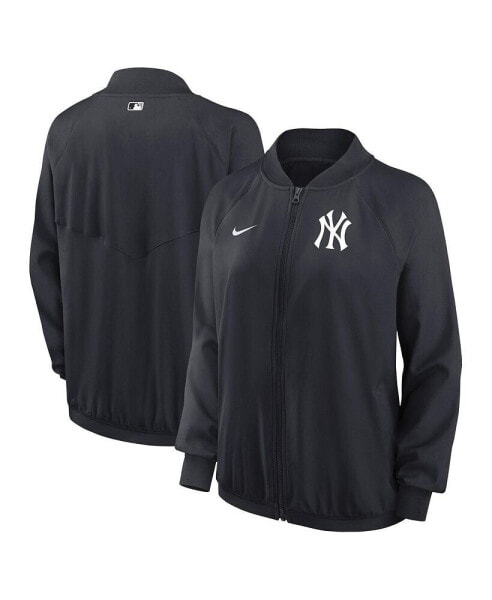 Свитшот Nike женский Navy New York Yankees Authentic Collection Team Raglan Performance Full-Zip Jacket