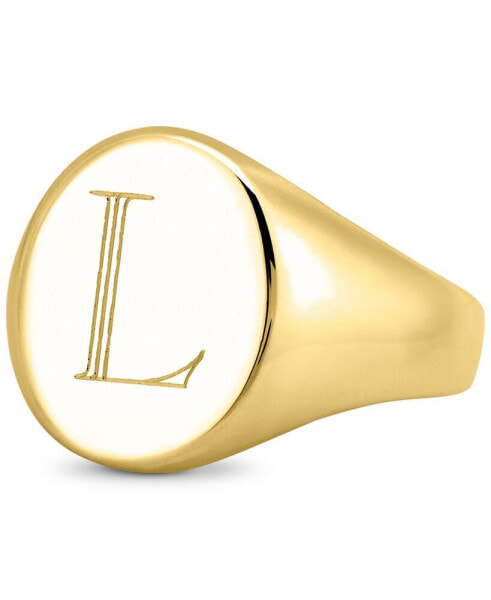 Initial Signet Ring in 14K Gold-Plated Sterling Silver