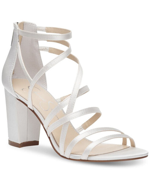 Women's Stassey Bridal Strappy Block-Heel Sandals