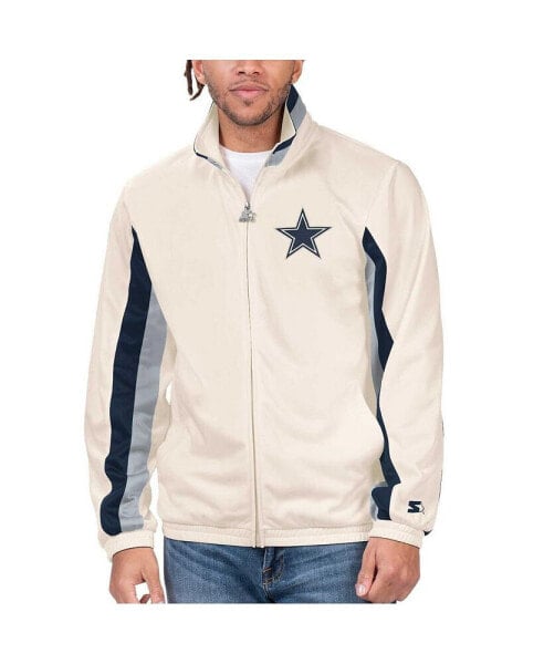 Men's White Dallas Cowboys Vintage-like Rebound Full-Zip Track Jacket