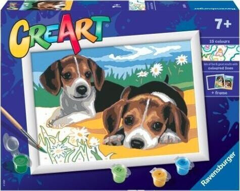 Ravensburger Malowanka CreArt dla dzieci Szczeniaczki Jack Russel