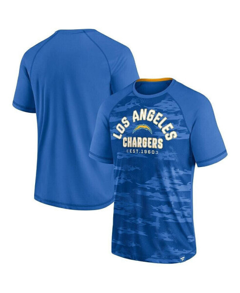 Men's Powder Blue Los Angeles Chargers Hail Mary Raglan T-shirt