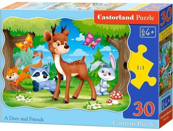 Пазл для малышей Castorland 30 элементов "Оленёнок и друзья"