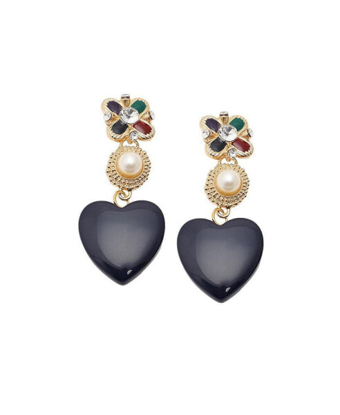 Women's Royal Heart Drop Earrings