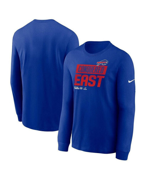 Men's Royal Buffalo Bills 2022 AFC East Division Champions Locker Room Trophy Collection Long Sleeve T-shirt
