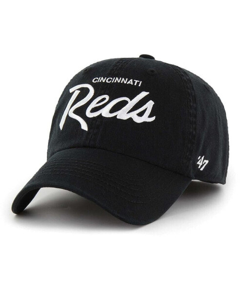 47 Brand Men's Black Cincinnati Reds Crosstown Classic Franchise Fitted Hat