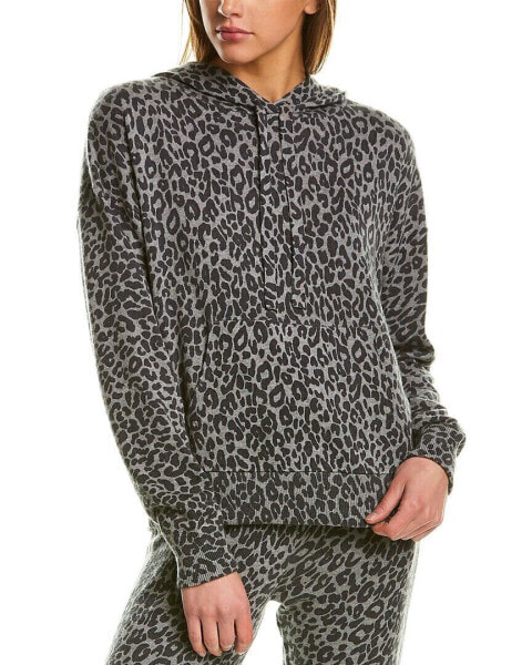 Skull Cashmere Berlyn Cashmere-Blend Leopard Hoodie Women's Grey Xs