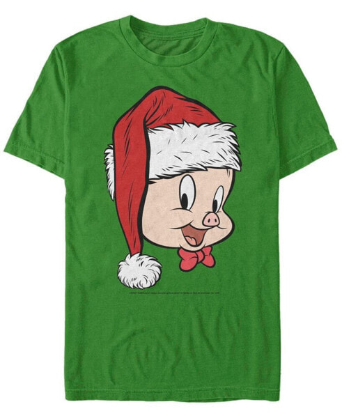 Men's Looney Tunes Santa Porky Short Sleeve T-shirt