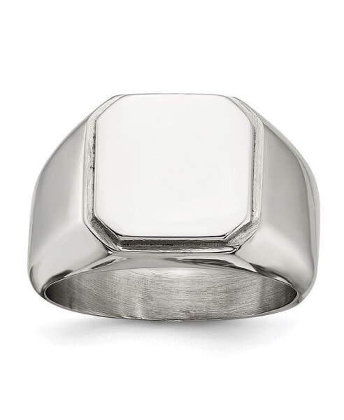 Stainless Steel Polished Signet Ring