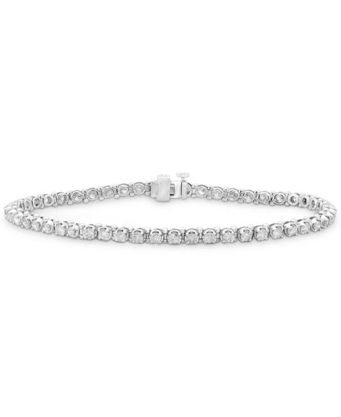 Браслет Macy's Diamond Tennis 3ct. 10k White Gold