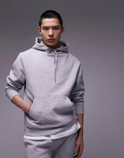 Topman classic hood in grey marl