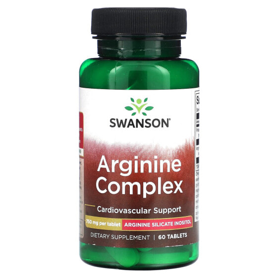 Аминокислоты Swanson Arginine Complex 750 мг 60 таблеток