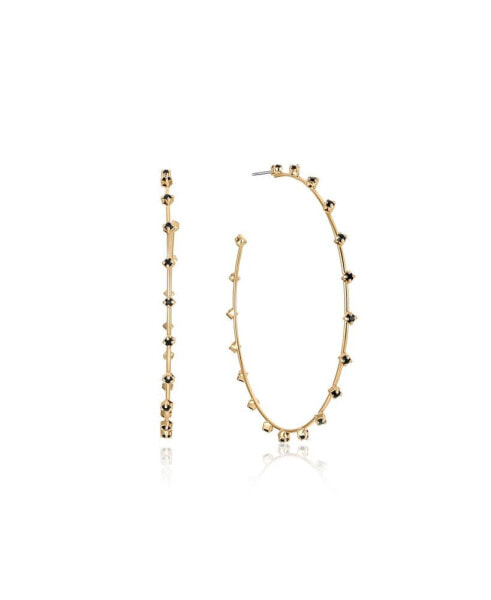 Серьги Ettika Spark Crystal Hoops