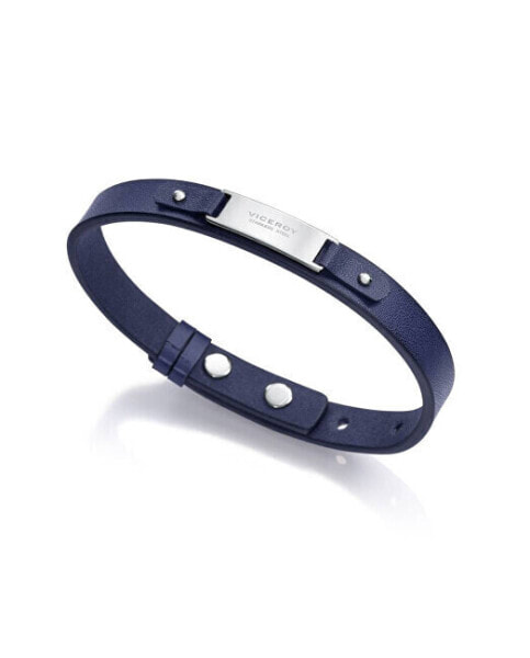 Blue leather bracelet Heat 75223P01013