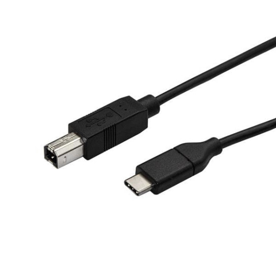 StarTech.com USB-C to USB-B Printer Cable - M/M - 0.5 m - USB 2.0 - 0.5 m - USB C - USB B - USB 2.0 - 480 Mbit/s - Black