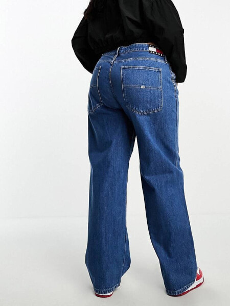 Tommy Jeans Plus low rise daisy baggy jean in mid wash