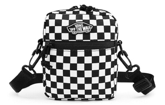 Сумка спортивная черно-белая Vans Logo Diagonal Bag без шнура