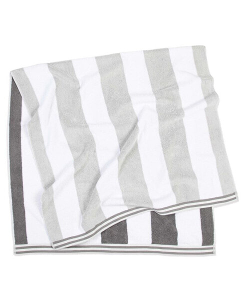 Reversible Luxury Beach Towel (35x70 in., 600 GSM), Striped Color Options, Oversized, Thick, Soft Ring Spun Cotton Resort Towel