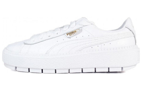 PUMA Platform Trace Ostrich White Sneakers