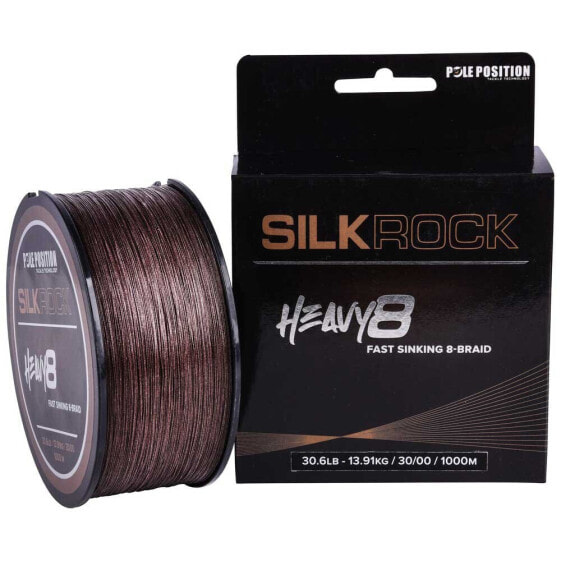 Плетеный шнур для рыбалки POLE POSITION Silkrock Heavy8 1000 м 0,30 мм, 30,6 фунтов/13,91 кг