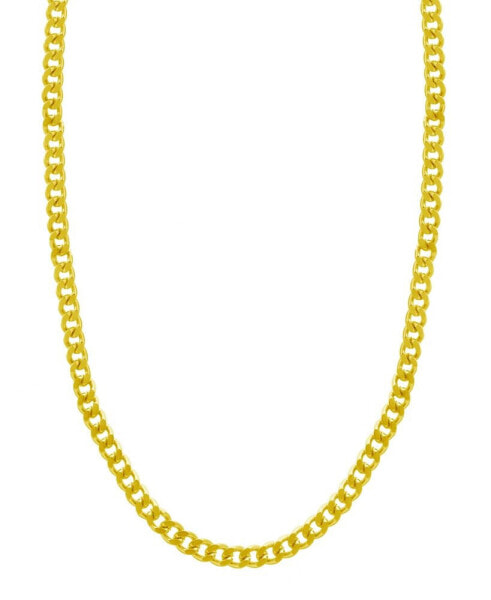 Curb Chain Necklace, Gold Plate and Silver Plate 18"