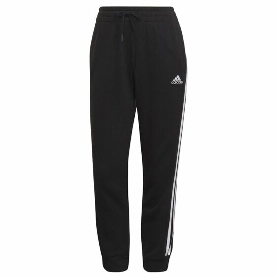 Длинные спортивные штаны Adidas Essentials Studio Lounge Cuffed 3 Stripes Женщина Чёрный