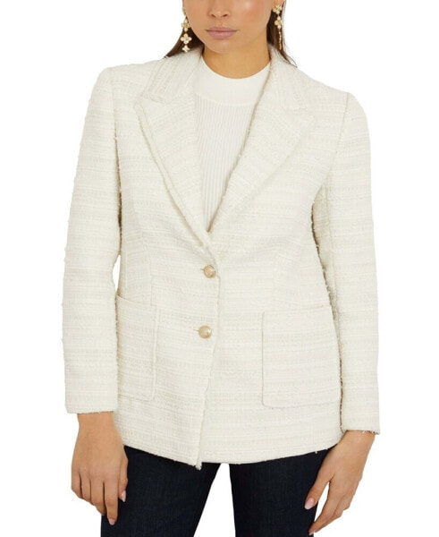 Women's Tosca Tweed Two-Button Blazer