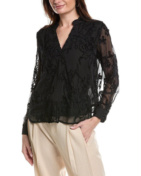 Anna Kay Burnout Top Women's Black S