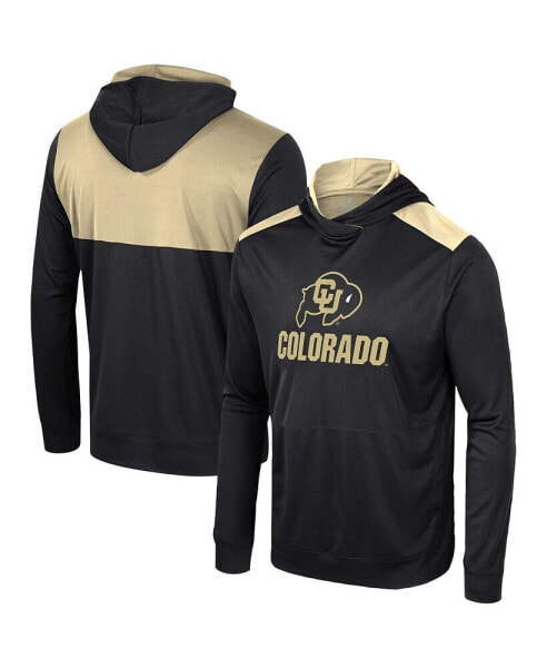 Men's Black Colorado Buffaloes Warm Up Long Sleeve Hoodie T-shirt