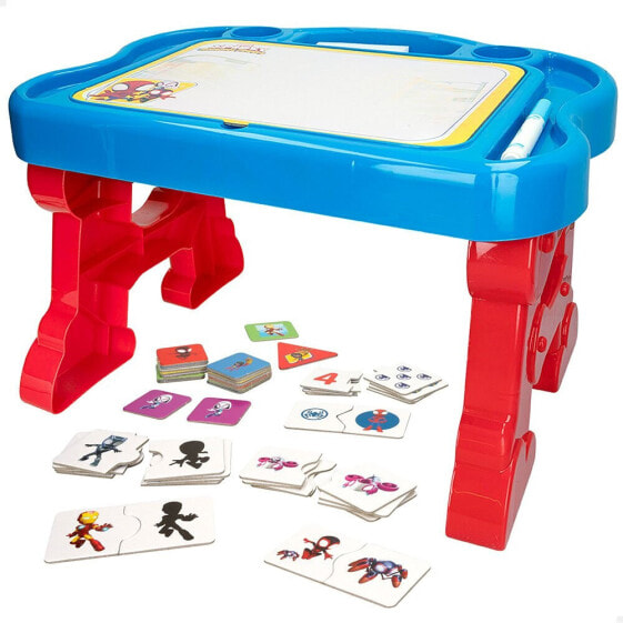 K3YRIDERS Children´S Table With Slate And Spidey Games