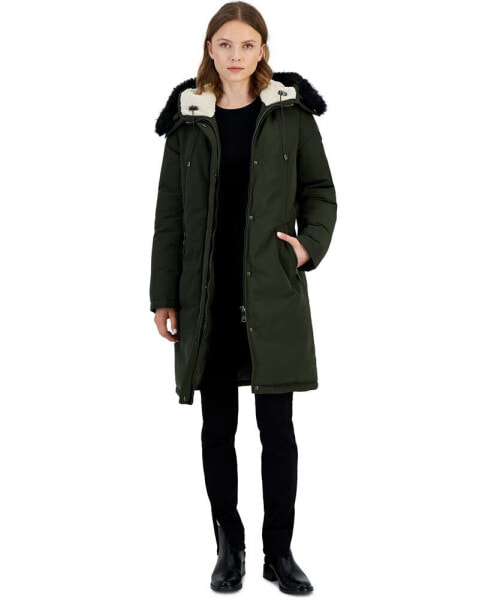 Women's Faux-Fur-Trim Hooded Parka