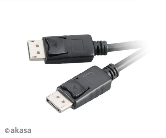 Akasa AK-CBDP01-20BK - 2 m - DisplayPort - DisplayPort - Male - Male - Black