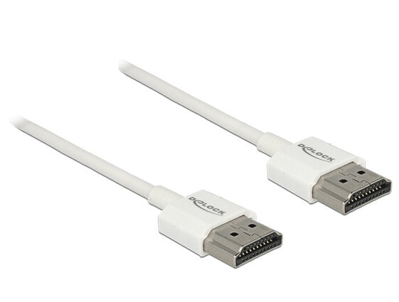 Delock 85126 - 1.5 m - HDMI Type A (Standard) - HDMI Type A (Standard) - 3840 x 2160 pixels - 3D - White