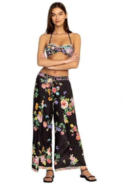 Johnny Was Black Butterfly Wrap Pant - CSW3923-M Retail $178.00