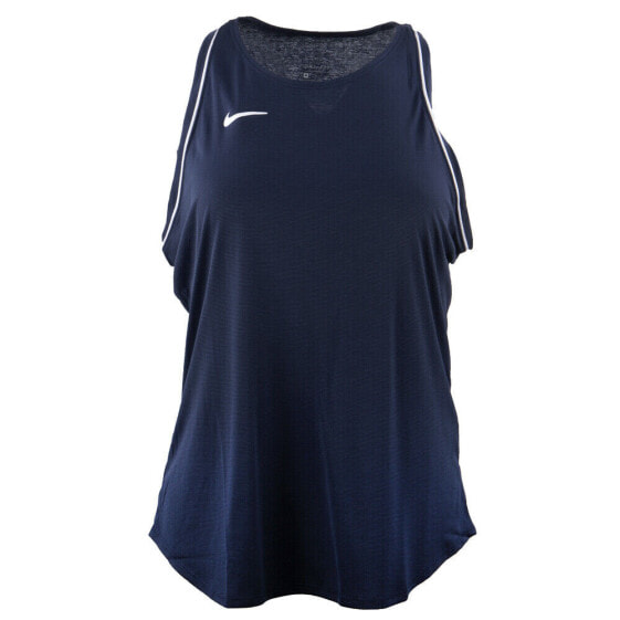 Nike Tennis Scoop Neck Athletic Tank Top Womens Blue Athletic Casual AJ3675-420