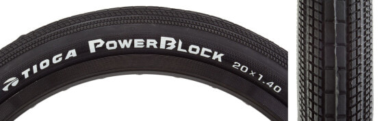 Tioga PowerBlock Tire - 20 x 1.4, Clincher, Wire, Black, 60tpi