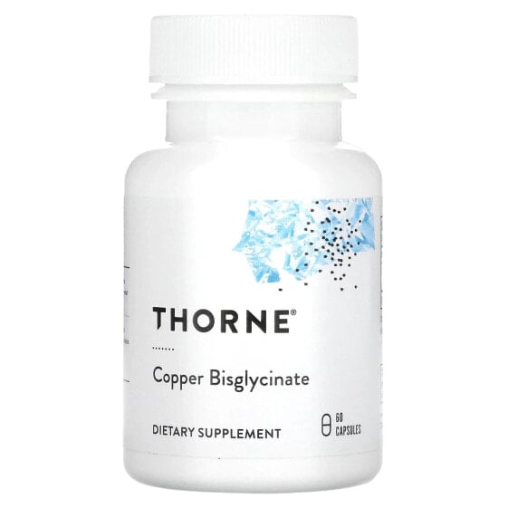 Витамины и минералы Thorne Медь Bisglycinate, 60 капсул
