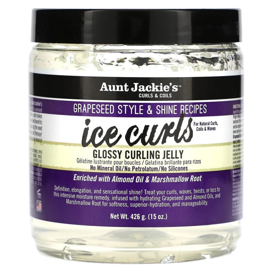 Гель для укладки Aunt Jackie's Curls & Coils Ice Curls, блестящий, 15 унций (426 г)