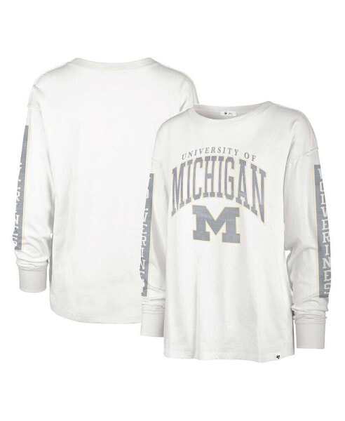 Лонгслив '47 Brand  Michigan Wolverines White Statement