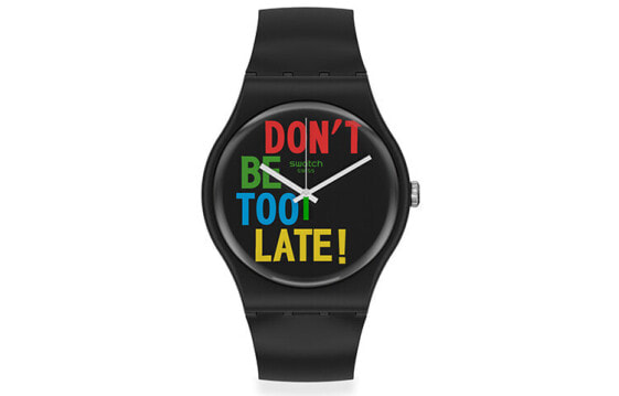 Часы Swatch Timefortime Black Bioplastic
