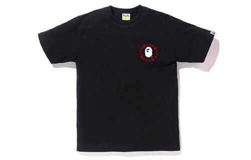 BAPE Kanji Logo Tee 背后猿人不打猿人短袖T恤 男女同款 黑色 / Футболка BAPE Kanji Logo Tee T 1E80-110-069