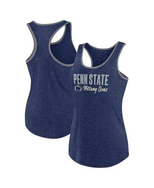 Women's Heather Navy Penn State Nittany Lions Fuel Racerback Tank Top