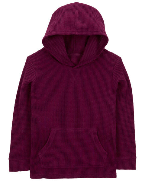 Kid Solid Thermal Long-Sleeve Shirt - Burgundy 4