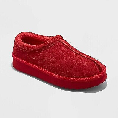 Women's Amira Suede Clog Slippers - Stars Above Cherry Red 10