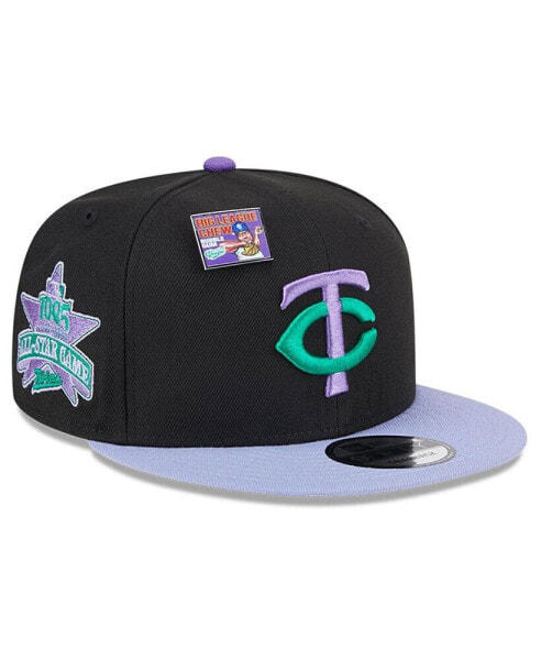 Men's Black/Purple Minnesota Twins Grape Big League Chew Flavor Pack 9FIFTY Snapback Hat
